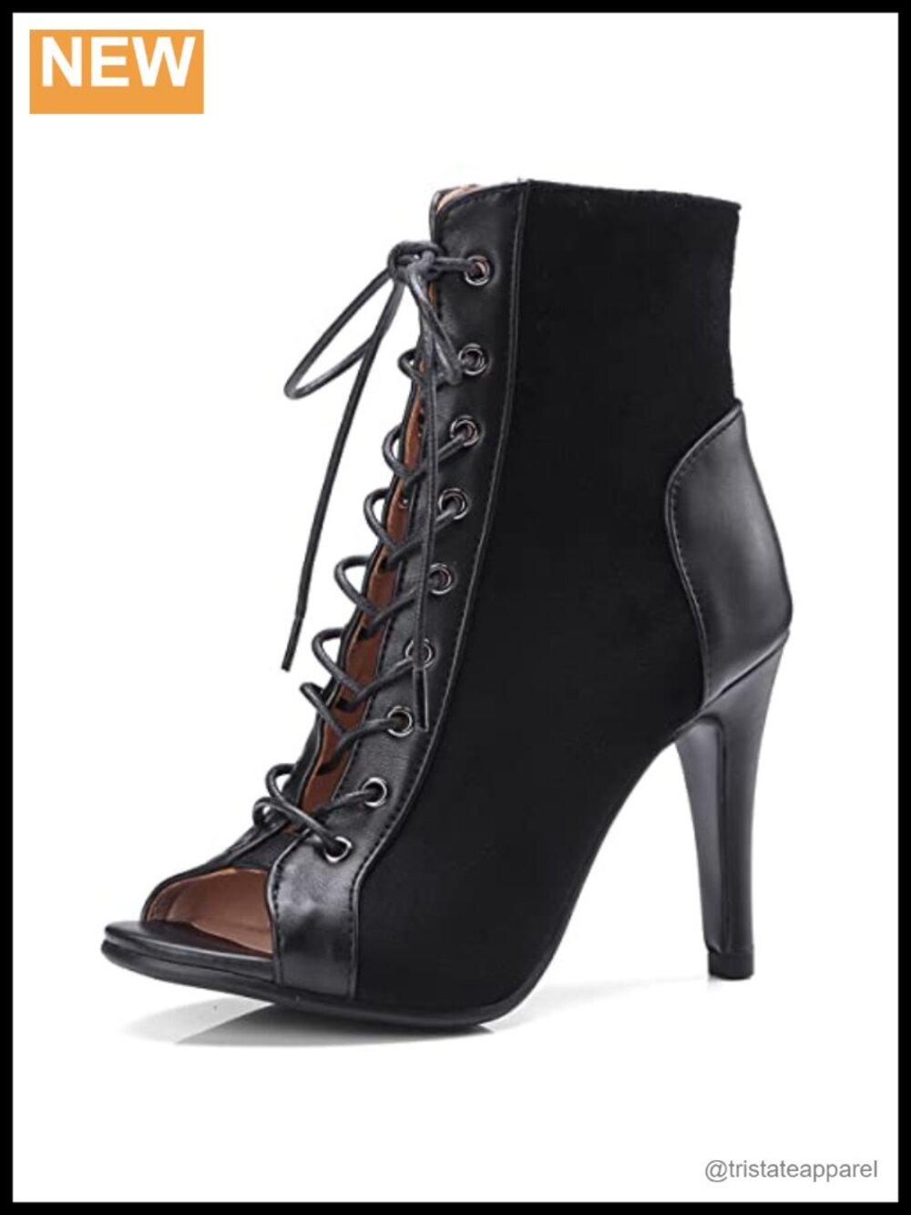 Women's Lace Up Peep Toe Stiletto Heels Dance Sandals